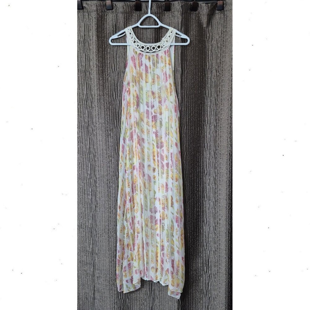 Elena Baldi Floral Silk Maxi Dress